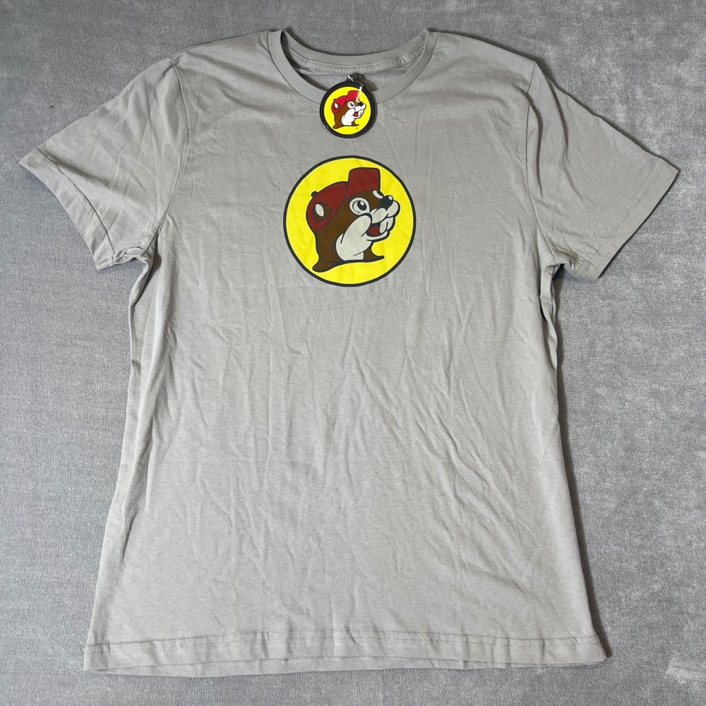 Buc-ee's Truck Tee Mens Large Gray Short Sleeve Cotton Graphic T-Shirt NWT